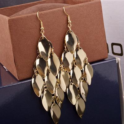 Damen-Ohrringe mit Wassertropfen, Scheiben, Charms, lang, baumelnd, Schmuck, Geschenk