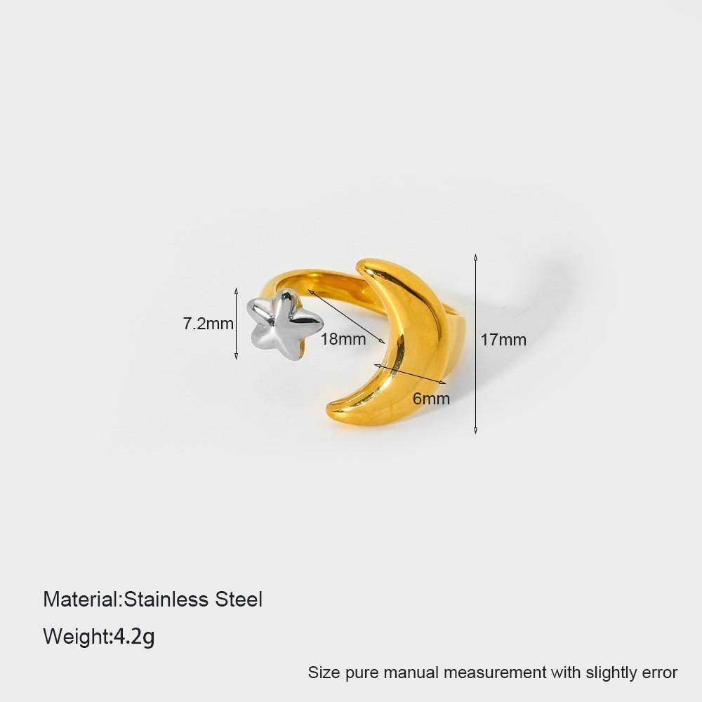 European and American Ins Wind-plated 18k Gold Gloss Plain Ring, Niche High-end Sense Does Not Fade, Stainless Steel Waterproof Ring for Women