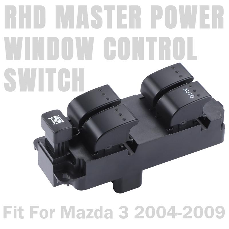 BP0K-66-350 Master Power Window Control Switch For Mazda 3 BK 2004 2005 2006 2007 2008 2009 Car Window Switch Accessories Black