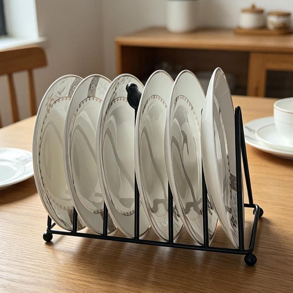 Wire Construction Plate Rack Layered Shelf Storage New Pot Lid Rack  Desk Organizer