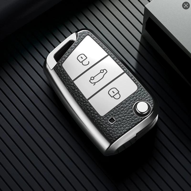 Car Key Cover For Vw Golf 7 Gti Polo T-Cross T-Roc Touran Tiguan Skoda Octavia Rapid Kodiaq Fabia Seat Ibiza Leon Ateca Arona