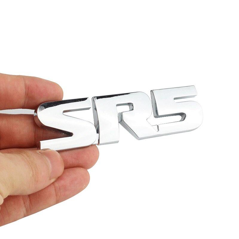 Silver Black 3D Stereo SR5 Car Emblem Badge Trim Decor Sticker Fit For To//yota Tacoma Tundra Nameplate Replace Decals Car Styling