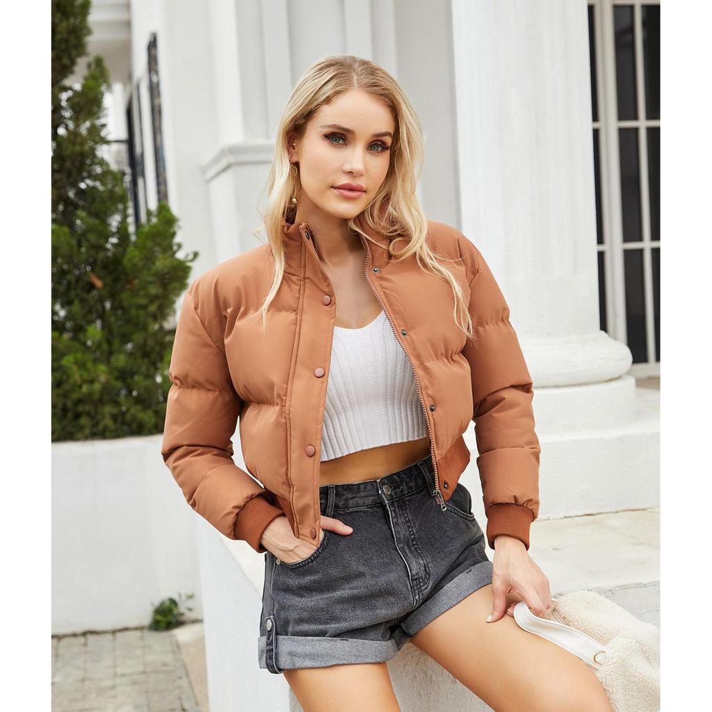 Turtleneck loose casual cotton-padded bread suit