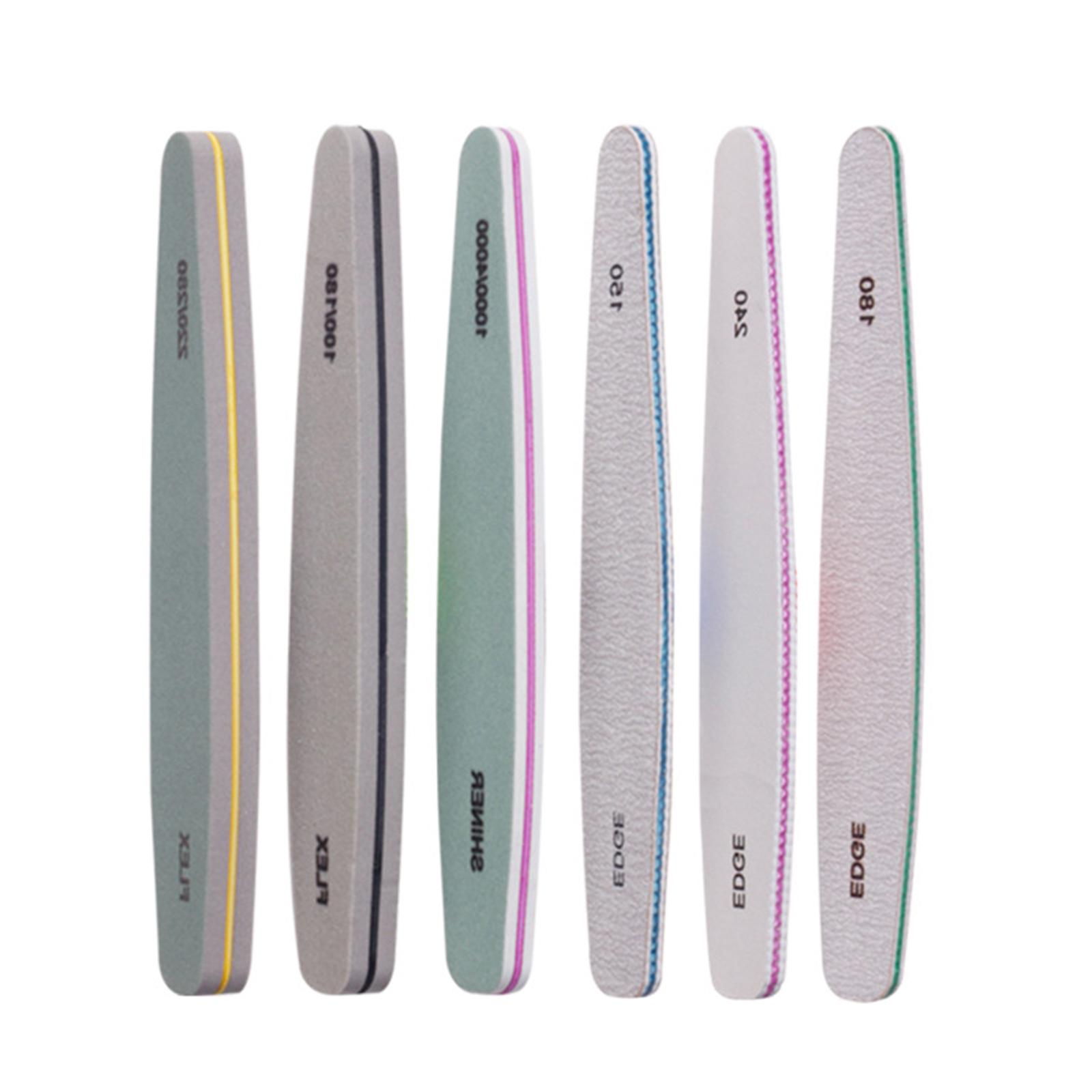 6 Pcs Professional Nails File Set Double Sided Nails Buffer Block Buffer Gels Nails Files for Natural Nails & Gel Nails 1