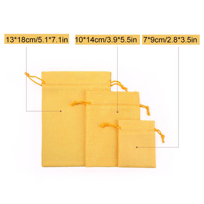 1 Stück Aufbewahrungsbeutel 7x9/10x14/13x18cm Leinen Jute Geschenkverpackungsbeutel Sackleinen Geschenk Bunte Kordelzugbeutel
