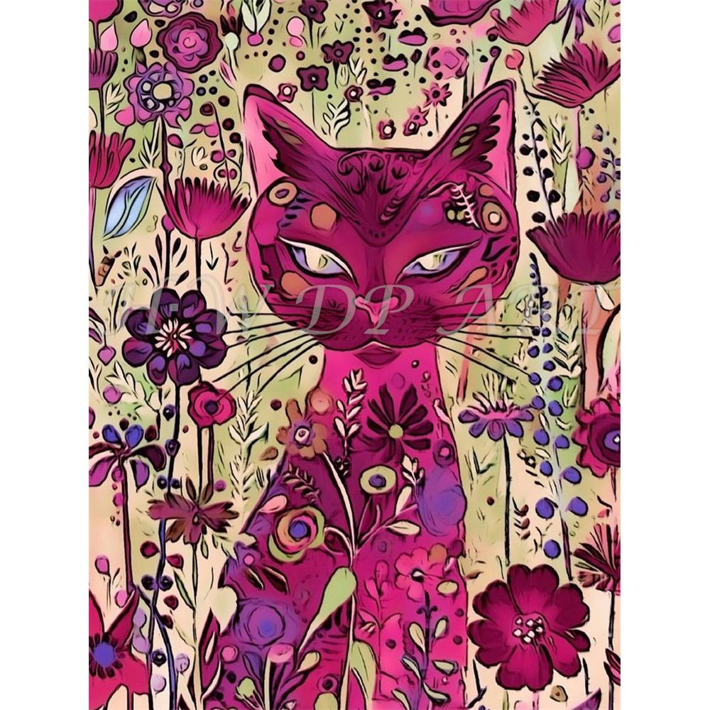 

Diamond Painting Kits Black Cat Round Diamond Embroidery Gem Cross Stitch Crystal Diamond Art Fairy Dust Decor Round 20x30cm