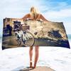 Fahrrad Bike Druck Strandtuch Super Weich Saugfähig Lichtecht Polyester Badetücher Fingerspitzentücher für Badezimmer Hotel Fitnessstudio