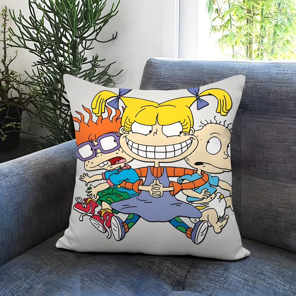 POPULAR R-RRugratsss Cushion Cover Comfortable Reversible Pillow Cover Ideal for Car Sofa Bedroom & Beyond