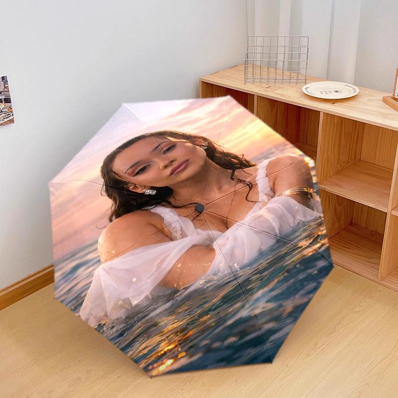 1 Stück Ayliva Muster Regenschirm Tragbarer Faltschirm Eisenrahmen Lochknochenstruktur Outdoor Heimregenschirm