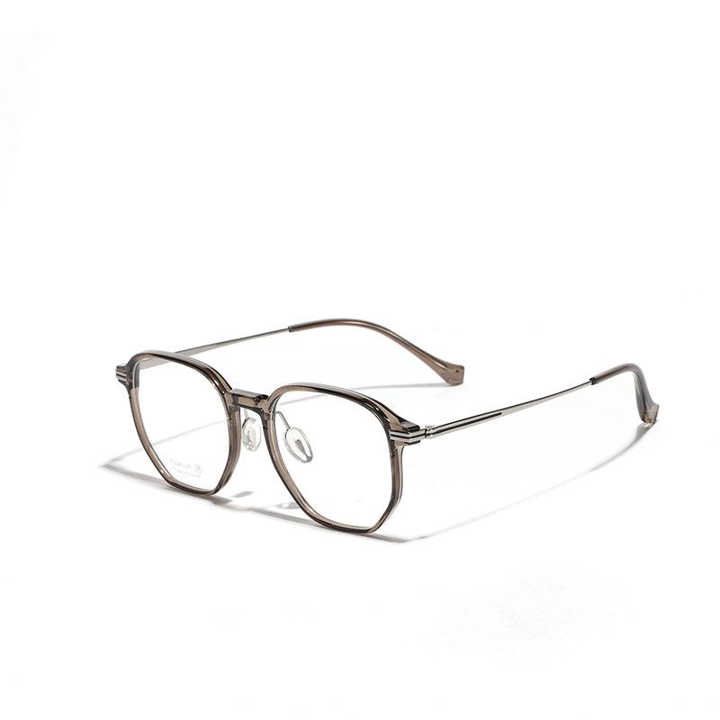 Square Glasses Retro Myopia Glasses Frame Women'S Tr90 Pure Titanium Literary Glasses Frame Men'S Literary Flat Glasses