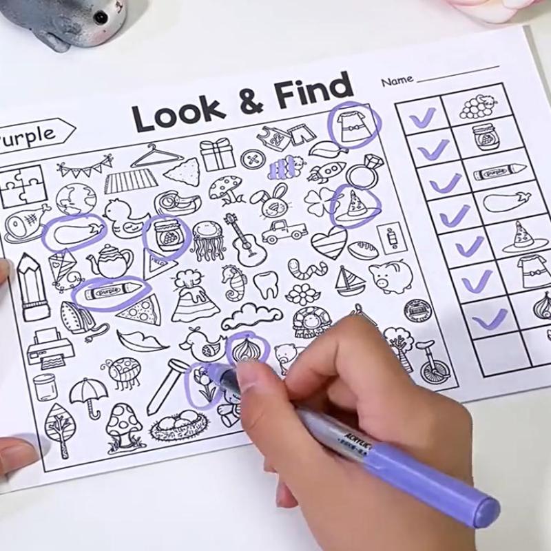 32 Pages/Book Coloring Training Interactive Game Children s Enlightenment Children s Observation Concentration Fun To Find Games