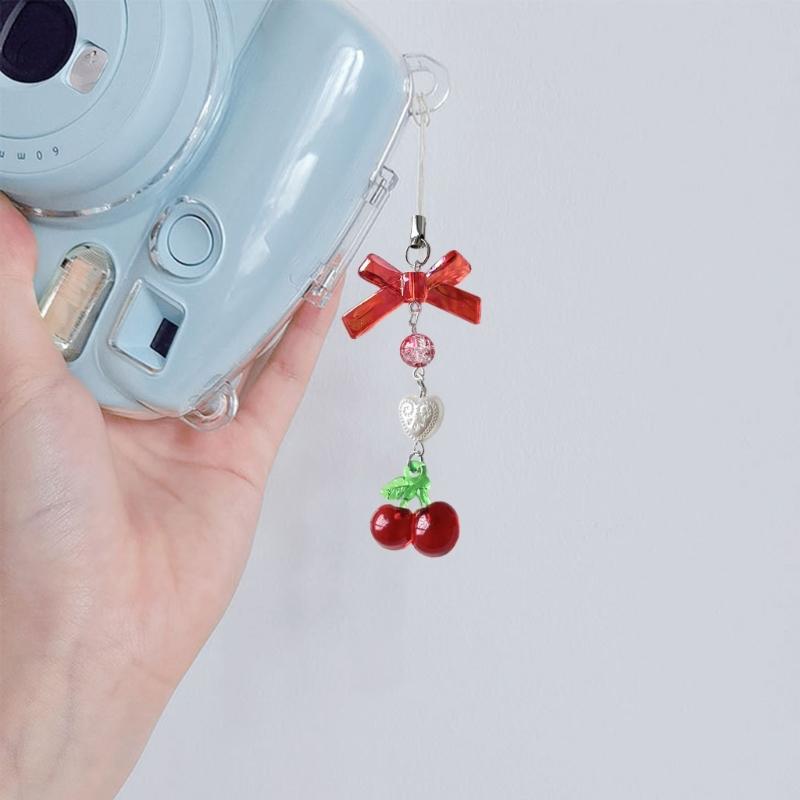 Backpack Decoration Cherry Bowknot Keyholder Women Girl Jewelry Ornament