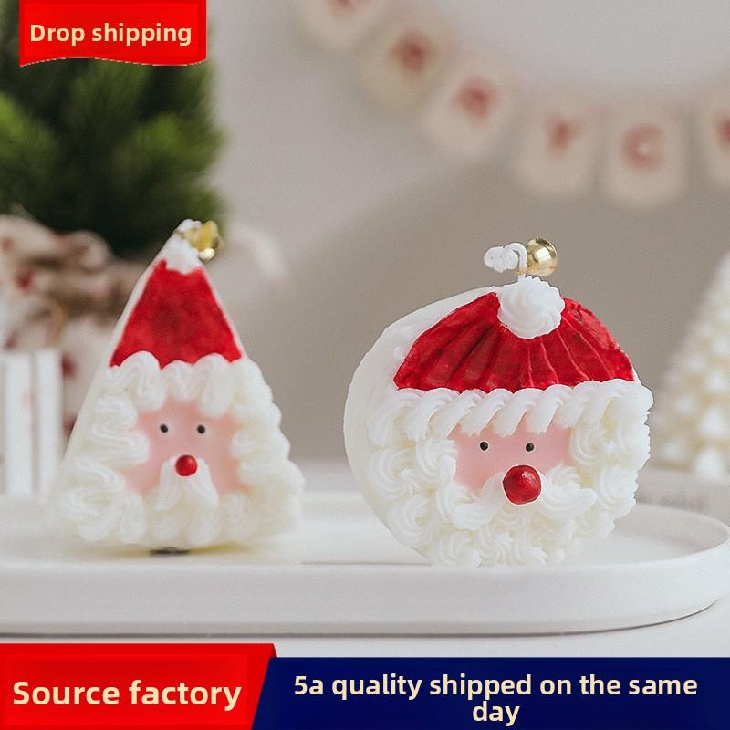 Santa Claus Scented Candle Wholesale Candle Handmade Christmas Gift Cake Modeling Scented Candle