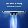 Phone Radiator Portable Magnetic Phone Cooler Low Noise Light Weight Fan with RGB Light Fast Cooling for Phone Tablet PUGB Game