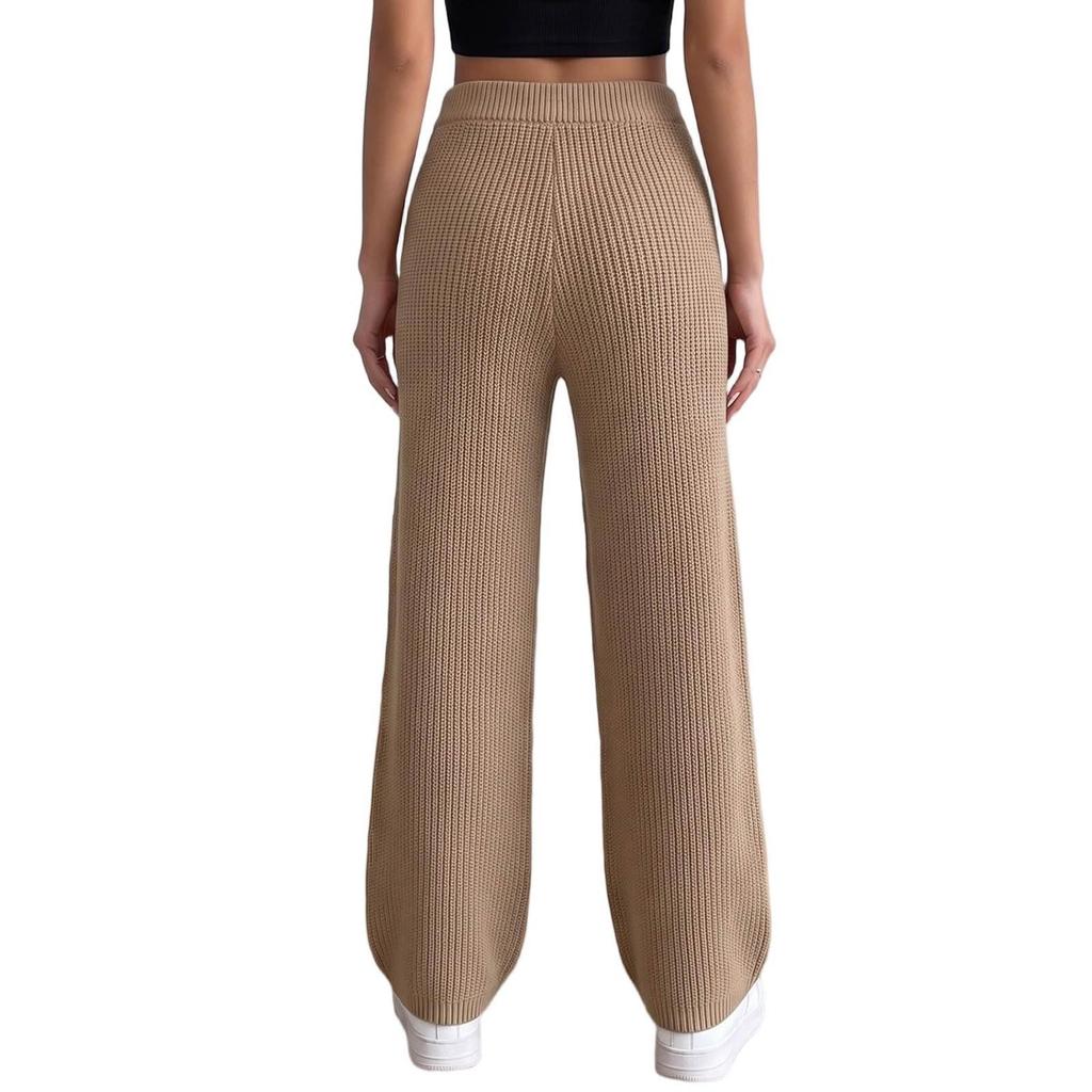Women's Casual High Waist Straight Wide Leg Pants