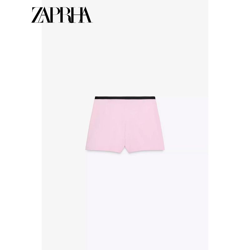 Zaprha 2025 New Arrival Fashion Tape Bowknot Decoration Contrast Color High Waist Temperament Culottes Women's Small 3644159