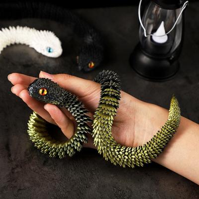 3D tištěná hračka hada kloubová figurka zmije fidget hadí hračka sběratelský model hada s ohebnými klouby pro dekoraci psacího stolu v domácí kanceláři