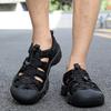 Fashion Summer Comfort Soft Sole Sandals Brand Casual Outdoor Non-slip Mens Leather Sandals Men Retro Hollow Out Breathable Beach Shoes