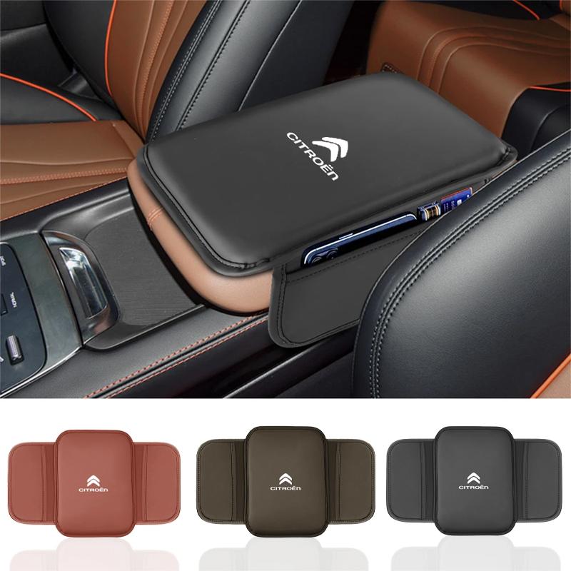 WYGL9 Car Armrest Box Pad Leather Arm Rest Protection Cushion Cover For Citroen C1 DS3 C2 C3 Vts C4 Saxo C4L C5 C6 C8 Xsara Picasso DS