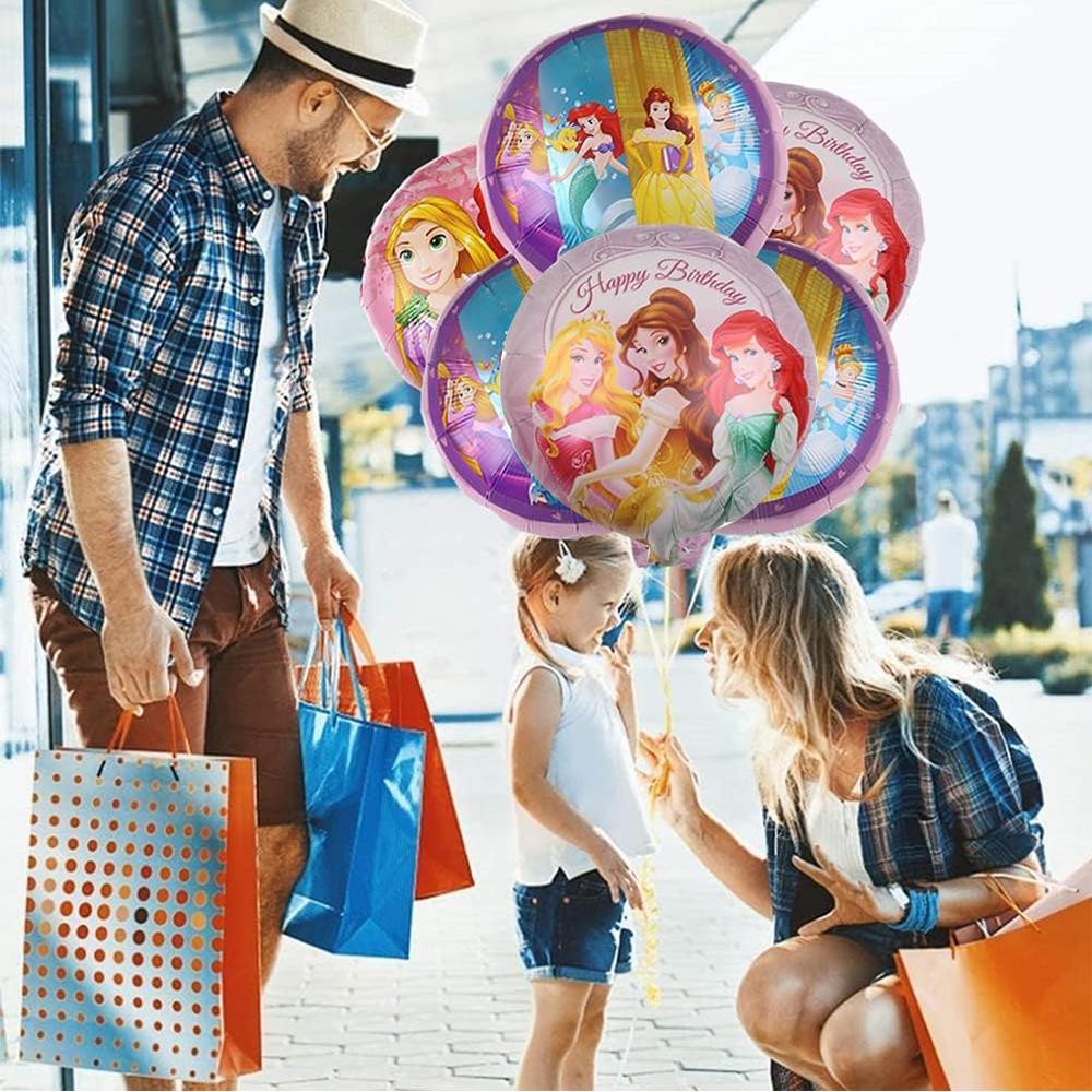 9pcs Princess Themed Balloons 18'' Colorful Balloons Birthday Party Decoration