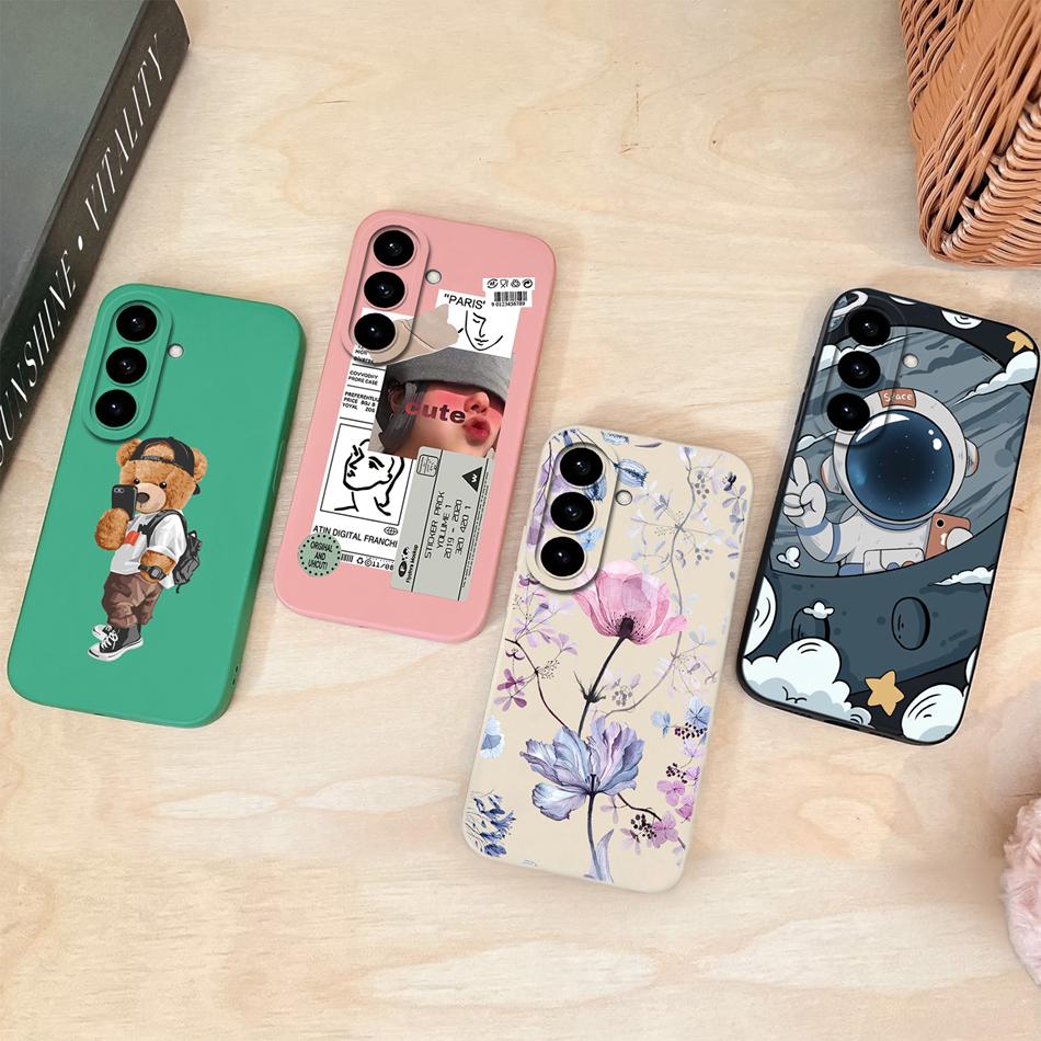 For Samsung S26 Ultra Phone Case For Galaxy S26 Plus Cute Astronaut Liquid Silicone Full Coverage Anti Drop Soft Durable Bumper