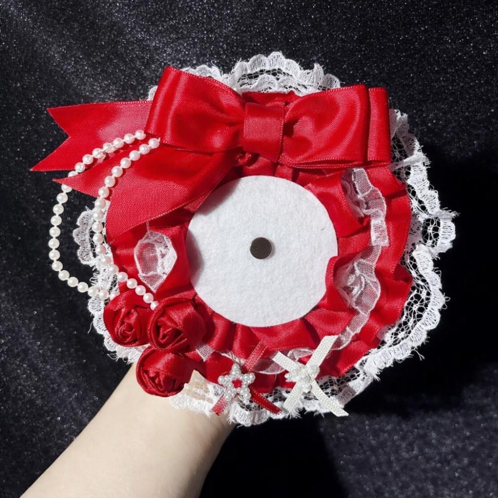 Sweet DIY Lace Card Holder Lolita Anime Lace Photocard Case with Ribbon Handmade Photo Protector Case Photo Storage