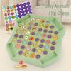 Children's Animal Flip Chess Puzzle Toy for Observation and Concentration Training