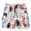 2025 Summer Ice Silk Quick-Dry Graffiti Bermuda Shorts