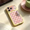 Pink Plaid Is Suitable for 17pro Niche iPhone17Pro Premium Sense 15 Mobile Phone Case Apple 17 Protective Case Niche