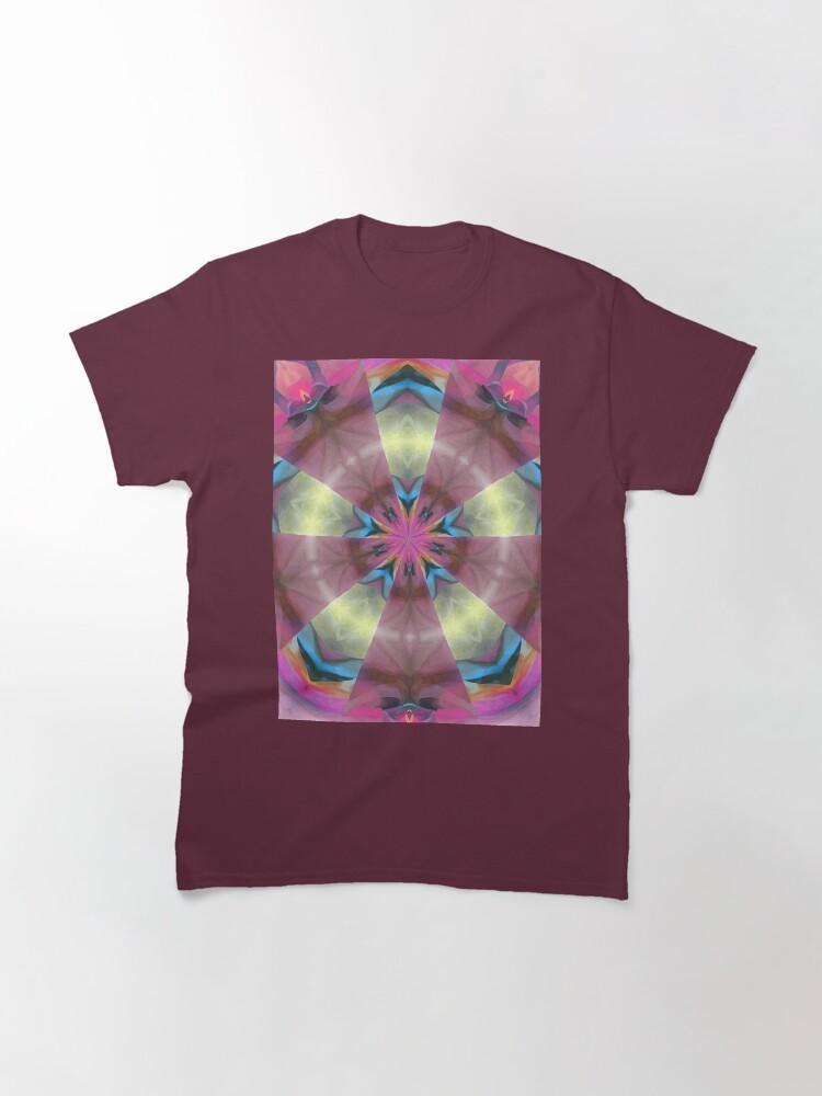 Pentangle Pastel Shades Multicolored Kaleidoscope Pentangle Pattern 12 Classic T-Shirt