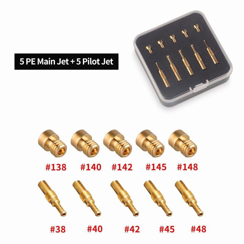NIBBI 6/10 Pcs Motorcycle PE Carburetor Main Jets M5 M6 Injector Nozzle Jets Set for Yamaha Honda Motocross Accessories