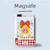 Heartbeat Magnetic Leather Card Holder Phone Case for Apple with MAGSAFE