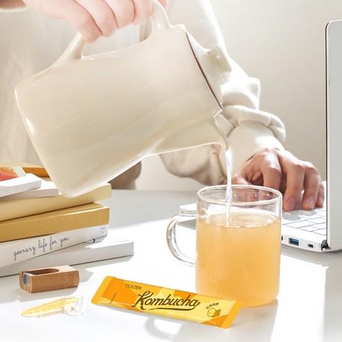 Teazen Ginger Lemon Kombucha Hot and Iced 5g X 10 Sticks X 2 Boxes