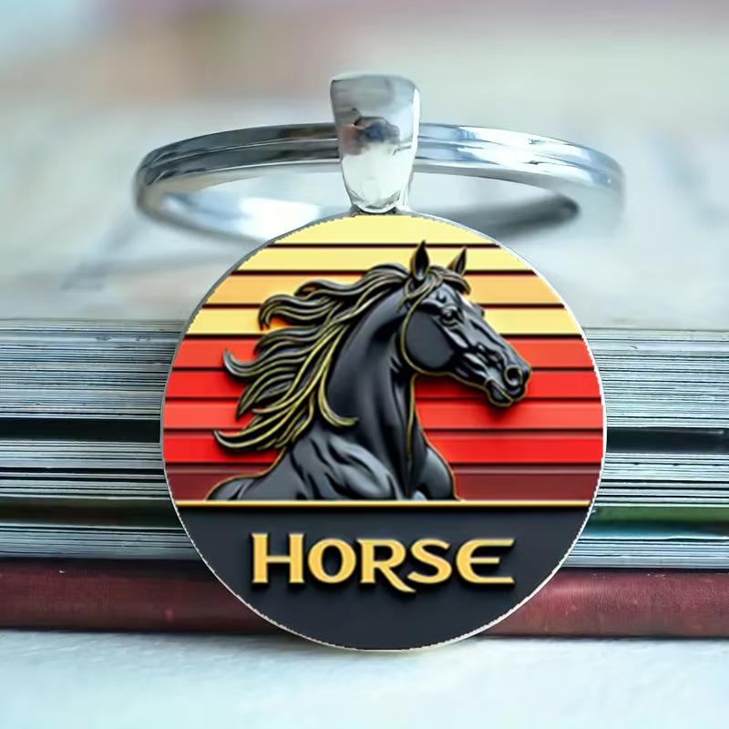 Přívěsek na klíče s drahokamem Badge Time, přívěsek Cross Border, kovový přívěsek na klíče