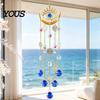 Wall Hanging Wind Chime Boho Style Crystal Suncatcher, Sun Catcher for Windows, Healing Decor Charming Gift Home, Crystals Prism Rainbow Maker Indoor