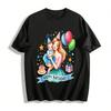 Mom And Baby Birthday Print Tshirt Family Party Keepsake Top Pure Cotton T-shirt