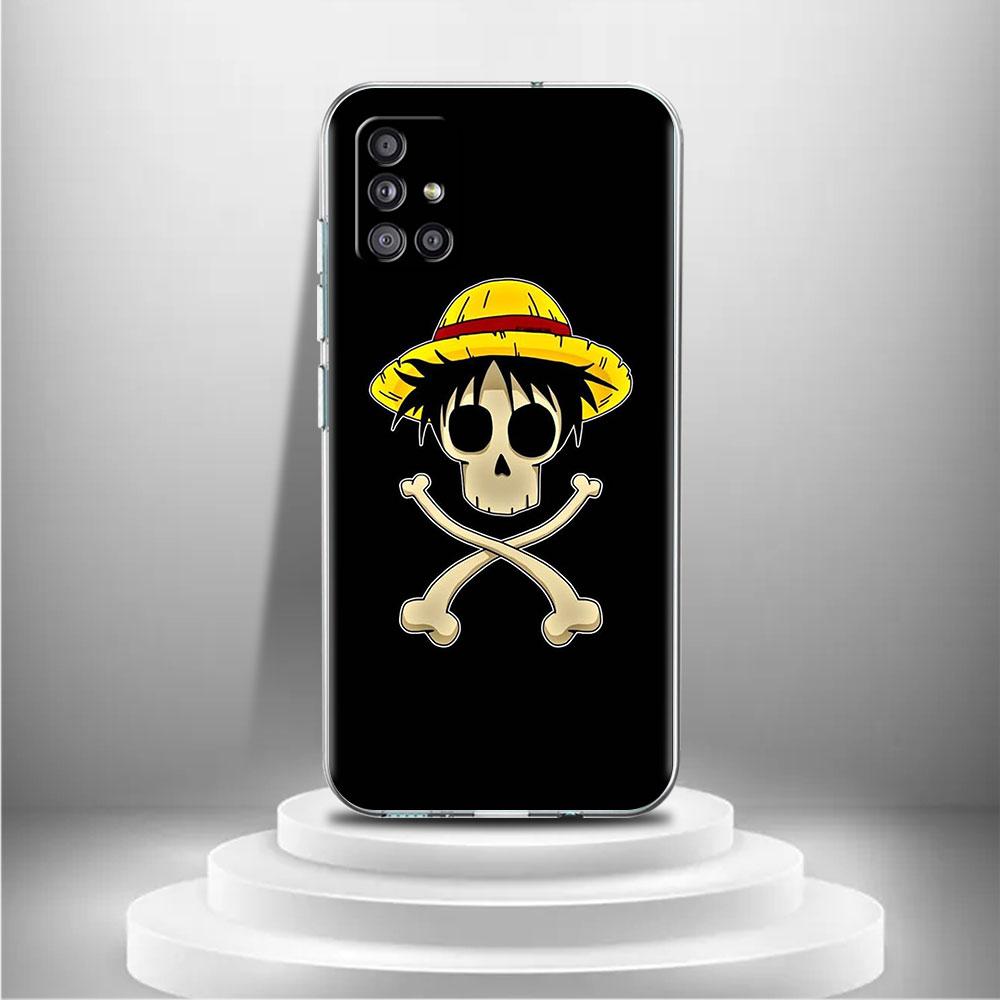 Clear Case For Samsung Galaxy A52 A12 A51 A32 A21s A71 A32 A22 50 A70 A31 A72 5G Phone Cover One- Piece Boy Anime