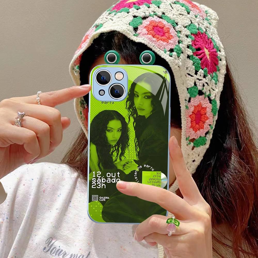 British Pop C-CharliS-XCX Singer For IPhone 14 13 12 Mini 11 Pro XS Max X XR 14 Plus Tempered Glass Cover