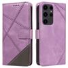 For Samsung Galaxy S23 Ultra Wallet Phone Case Geometric Line Leather Cover Protective Stand
