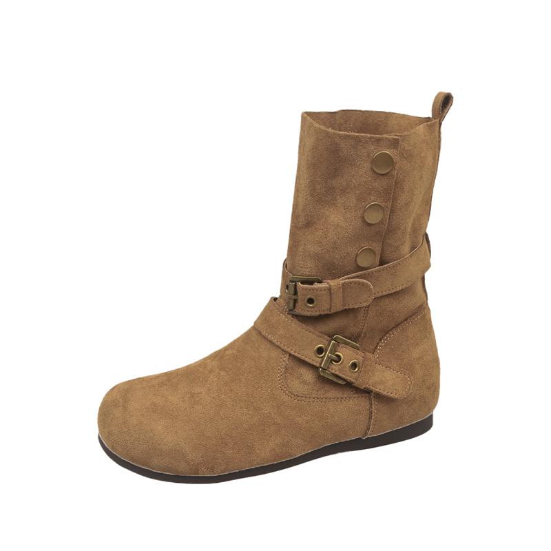 

Large Size Short Boots Shoes High Boots Suede Boots Thick-soled Boots Women s Elastic Skinny Boots Height Boots Knight Spice Girls Boots 40