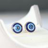 Wish eyes round earrings simple personality niche versatile stud earrings earrings