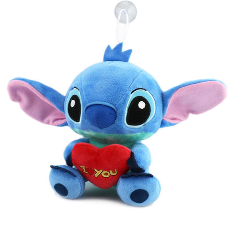 Entzückendes und weiches Stitch Plüschtier für Paare im kreativen Geschenkdesign in Blau- und Rosatönen