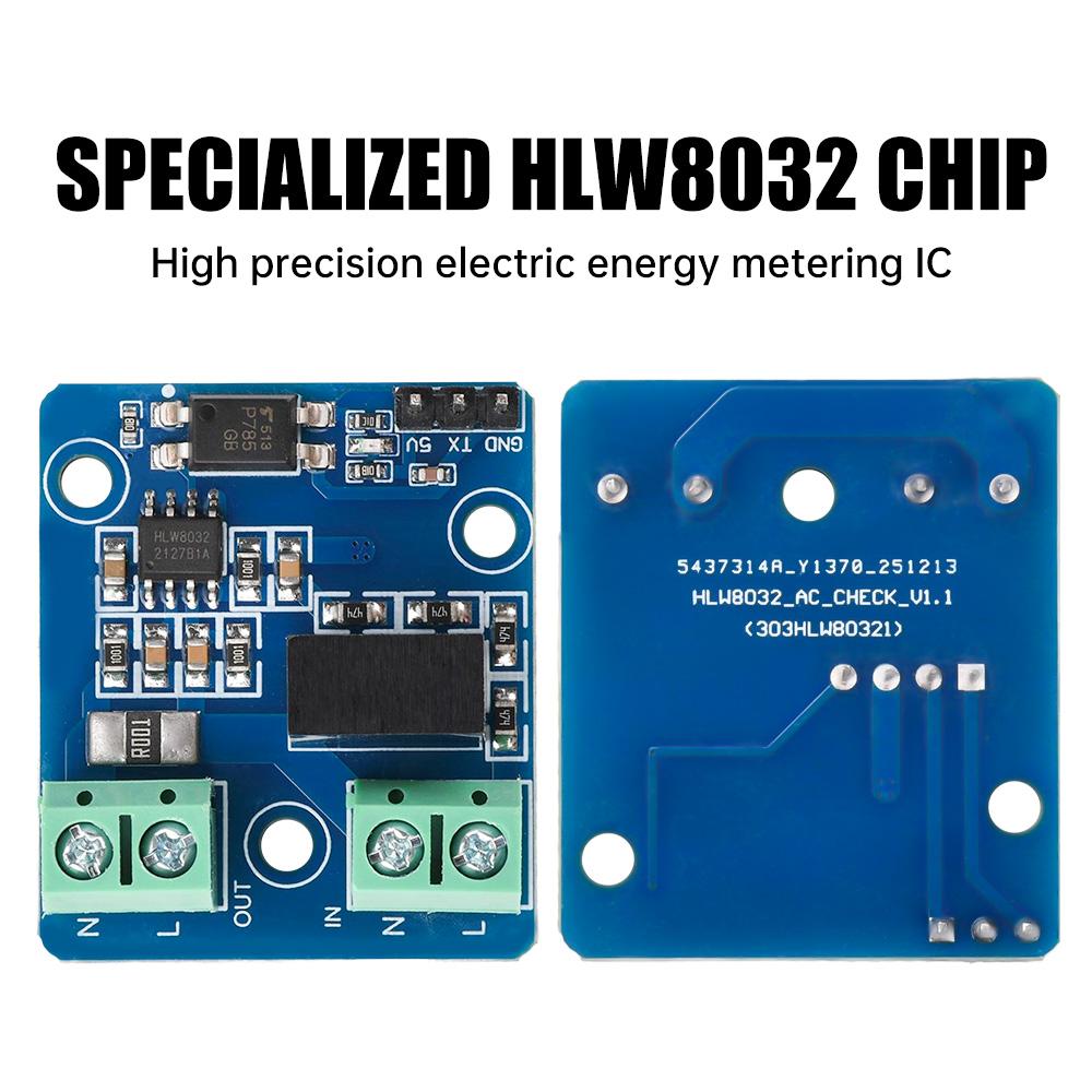 HLW8032 AC Voltage Current Collector Module UART Serial Port High Precision Energy Isolated 4800bps for Data Acquisition