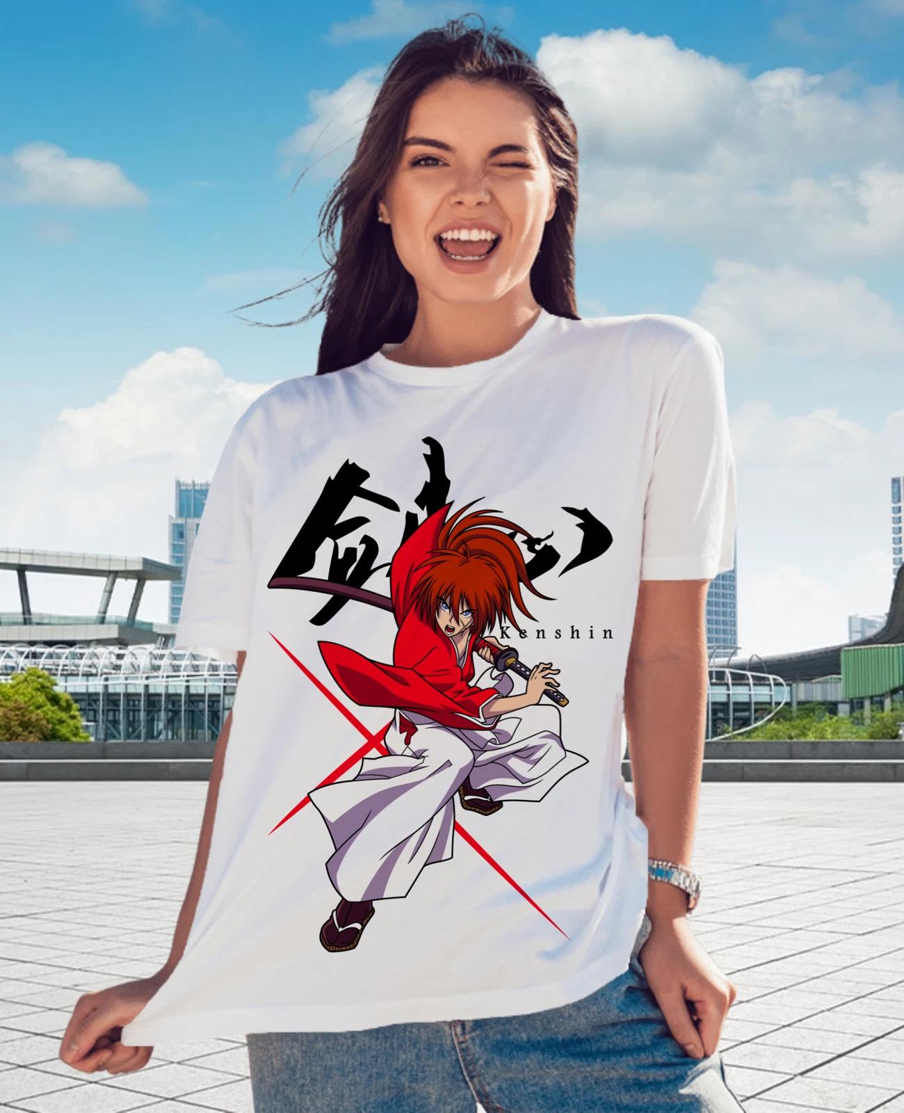 Футболка Rurouni Kenshin Самурай X Химура Аниме Манга Сагара Юкиширо Все размеры 3XL