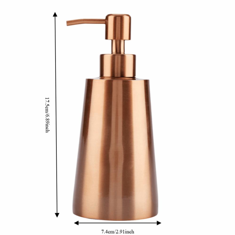 Dispensador de jabón color oro rosa Capacidad de 350 ml Dispensador de champú Dispensador de loción Accesorio de baño