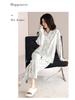 Women's Pure Cotton Long Sleeve Pajama Set - Loose Fit, Plus Size, for Autumn/Spring