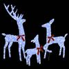 Reindeer Family 3 pcs Cold White 68 x 26 x 127 cm Fabric