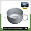 Titanium Alloy Camping Pot Backpacking Cooking Noodles Bowl Compact Collapsible Soup Pot  Camping