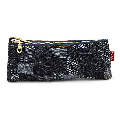Luddite Bendy Pen Case Denim Patchwork LDD-BNPN-101