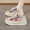 2025 Hot Sale Ladies Shoes Lace-up Women's Vulcanize Shoes Fashion Color Matching Mesh Best Seller Comfortable Casual Sneakers